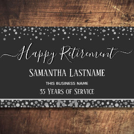 ハッピーリタイアシルバー紙吹雪バナー 横断幕