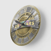 ハッピーリタイアスクール先生賞 ラウンド壁時計 (傾斜)