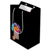 ハッピーリタイアデイジーブーケイン紙バッグ ミディアムペーパーバッグ (裏面アングル)