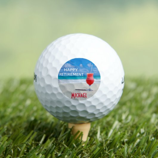 ハッピーリタイアトロピカルビーチ名前をカスタムする ゴルフボール (インサイチュ 木)