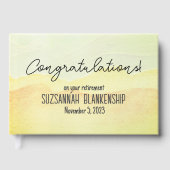 ハッピーリタイアパステルウォーターカラーカスタム ゲストブック (正面)