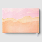 ハッピーリタイアパステルオレンジウォーターカラーカスタム ゲストブック (裏面)