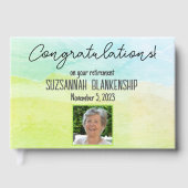 ハッピーリタイアパステルグリーンウォーターカスタムカラー ゲストブック (正面)