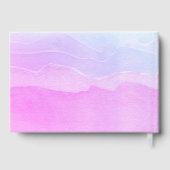 ハッピーリタイアパステルパープルウォーターカスタムカラー ゲストブック (裏面)