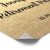 ハッピーリタイアパーティーお祝いウェルカムサイン ポスター (角)