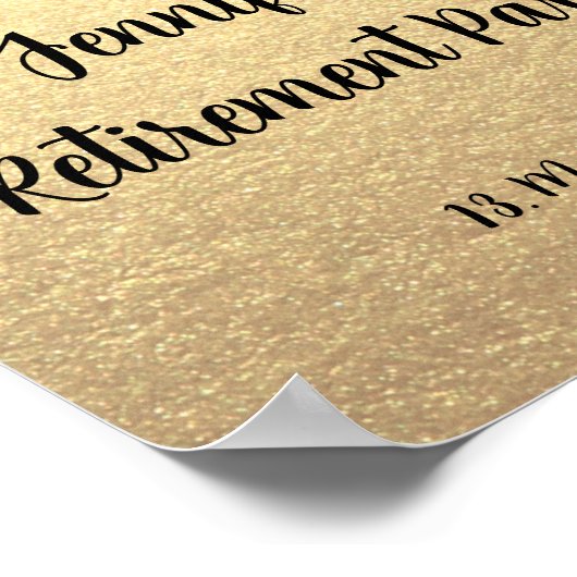 ハッピーリタイアパーティーお祝いウェルカムサイン ポスター (角)