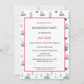 ハッピーリタイアパーティー水彩航海の 招待状 (正面)