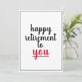 ハッピーリタイアビッグスクリプト退職した大事な行事 サンキューカード (スタンド正面)