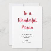 ハッピーリタイアビッグスクリプト退職した大事な行事 サンキューカード (裏面)