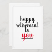 ハッピーリタイアビッグスクリプト退職した大事な行事 サンキューカード (正面/裏面)