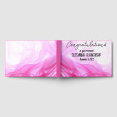 ハッピーリタイアピンクホワイトウォーターカスタムカラー ゲストブック (全面)