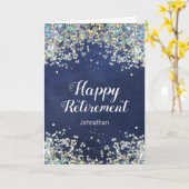ハッピーリタイアフェイクグリッター紙吹雪 カード (黄色い花)