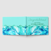 ハッピーリタイアブルーグリーンウォーター色カスタム ゲストブック (全面)