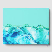 ハッピーリタイアブルーグリーンウォーター色カスタム ゲストブック (裏面)