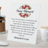 ハッピーリタイアペデスタルサイン 台座サイン (インサイチュ)