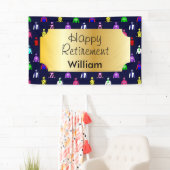 ハッピーリタイアホースレーシングジョッキーシルク 横断幕 (インサイチュ)