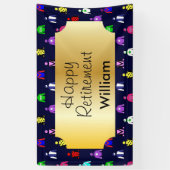 ハッピーリタイアホースレーシングジョッキーシルク 横断幕 (縦)