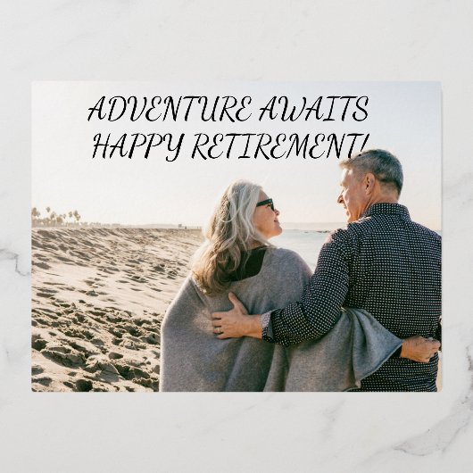 ハッピーリタイアポストカード 箔シーズンポストカード (正面)