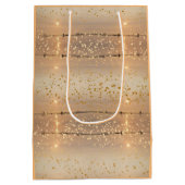 ハッピーリタイアメントウォークオンサニービーチ金ゴールド紙吹雪 ミディアムペーパーバッグ (裏面)