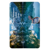 ハッピーリタイアメントパーソナライズされたマウンテンズレイク マグネット (縦)