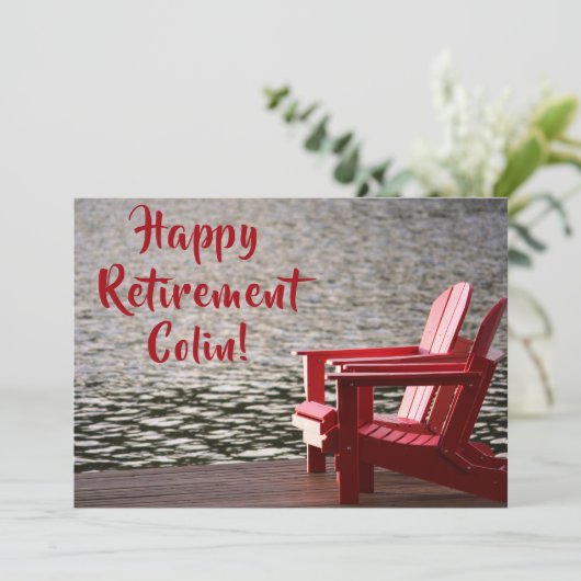 ハッピーリタイアメントパーティーお祝い 招待状 (スタンド正面)