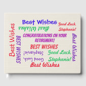 ハッピーリタイアメントパーティーゲストブックカラフルおもしろい ゲストブック (正面)