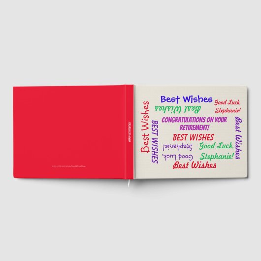 ハッピーリタイアメントパーティーゲストブックカラフルおもしろい ゲストブック (全面)