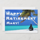 ハッピーリタイアメントパーティーサニービーチ招待状 招待状 (正面)
