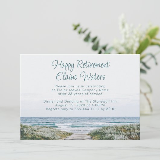 ハッピーリタイアメントパーティーボードウォーク海 招待状 (スタンド正面)
