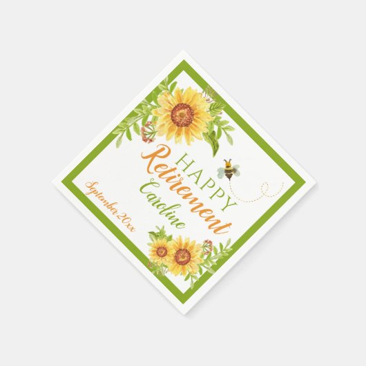 ハッピーリタイアメントフローラひまわりナプキンス スタンダードカクテルナプキン (角)
