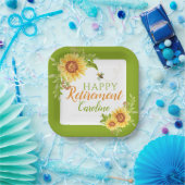 ハッピーリタイアメントフローラひまわり ペーパープレート (パーティー)