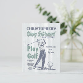 ハッピーリタイアメントレトロゴルフパーティー ポストカード
