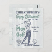 ハッピーリタイアメントレトロゴルフパーティー ポストカード (正面/裏面)