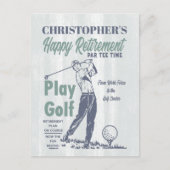 ハッピーリタイアメントレトロゴルフパーティー ポストカード (正面)