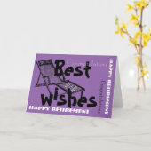 ハッピーリタイアメントレトロデッキチェア1 カード (黄色い花)