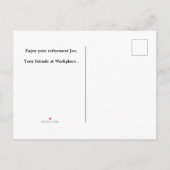 ハッピーリタイアメントヴィンテージアウトドア魚釣りテンプレート 案内ポストカード (裏面)