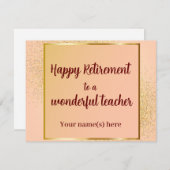 ハッピーリタイアメント先生 ノートカード (正面/裏面)