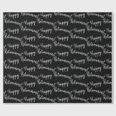 ハッピーリタイアメント文字オンブラック ラッピングペーパー (フラット)