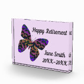 ハッピーリタイアモダンメント明るい蝶の従業員 フォトブロック (右)