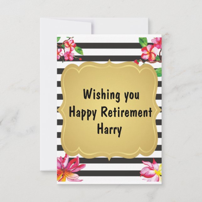 ハッピーリタイア引用文お別れプレゼント (正面)