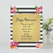 ハッピーリタイア引用文お別れプレゼント カード (スタンド正面)