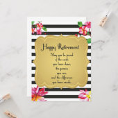 ハッピーリタイア引用文お別れプレゼント カード (正面/裏面インサイチュ)