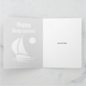 ハッピーリタイア航海のルセールボートのグリーティングカード カード (内部)