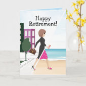 ハッピーリタイア！休暇テーマグリーティングカード カード (黄色い花)