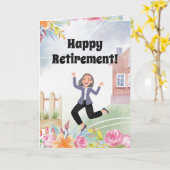 ハッピーリタイア！同僚のグリーティングカード カード (黄色い花)