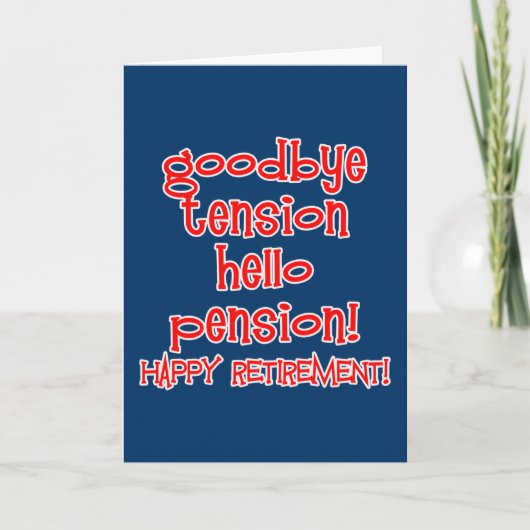 ハッピーリタイア！Tシャツとレティーリーギフト カード (正面)