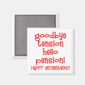 ハッピーリタイア!Tシャツとレティーリーギフト マグネット (正面/裏面)