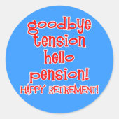 ハッピーリタイア!Tシャツとレティーリーギフト ラウンドシール (正面)
