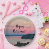 ハッピーリタイオピンクシースケープサンセット ペーパープレート (パーティー)