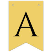 ハッピーリタイオブラックオンイエロー金ゴールド バンティングフラッグ (第2の旗)